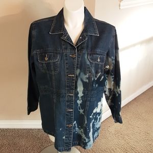 Havana Jack'sDenim Women Blue Jacket Plus Size 1 X
